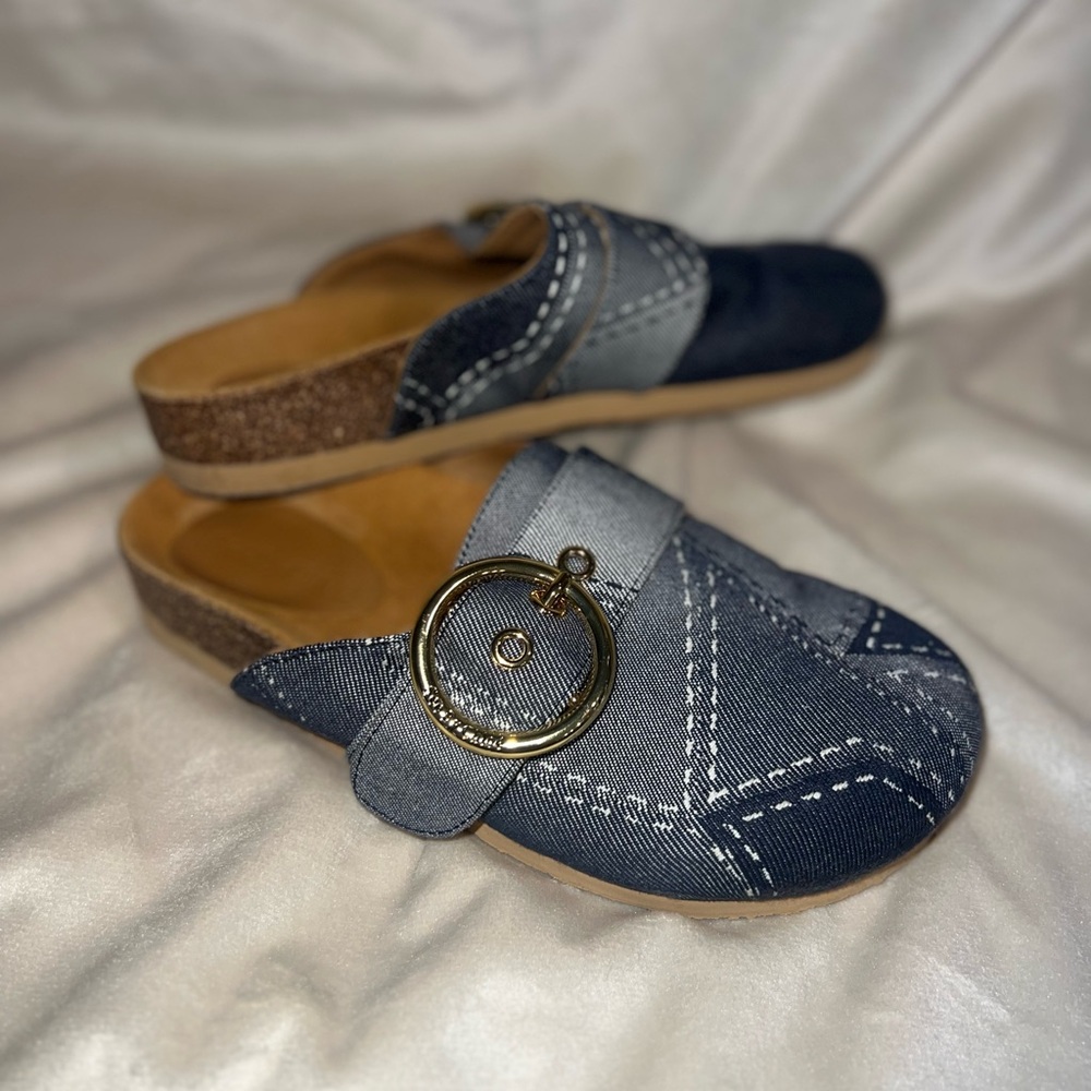 See By Chloe Joei Slides with Gold Buckle